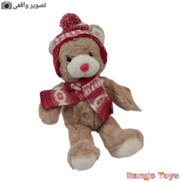 خرید عروسک خرس شالگردن دار